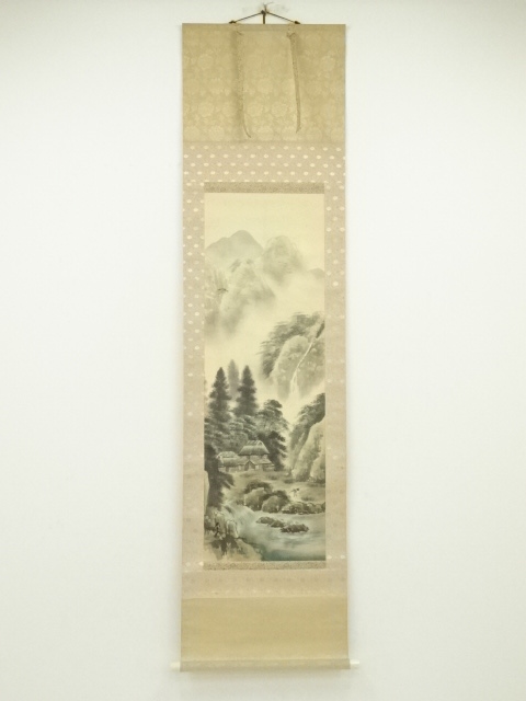 JAPANESE HANGING SCROLL / HAND PAINTED / LANDSCAPE